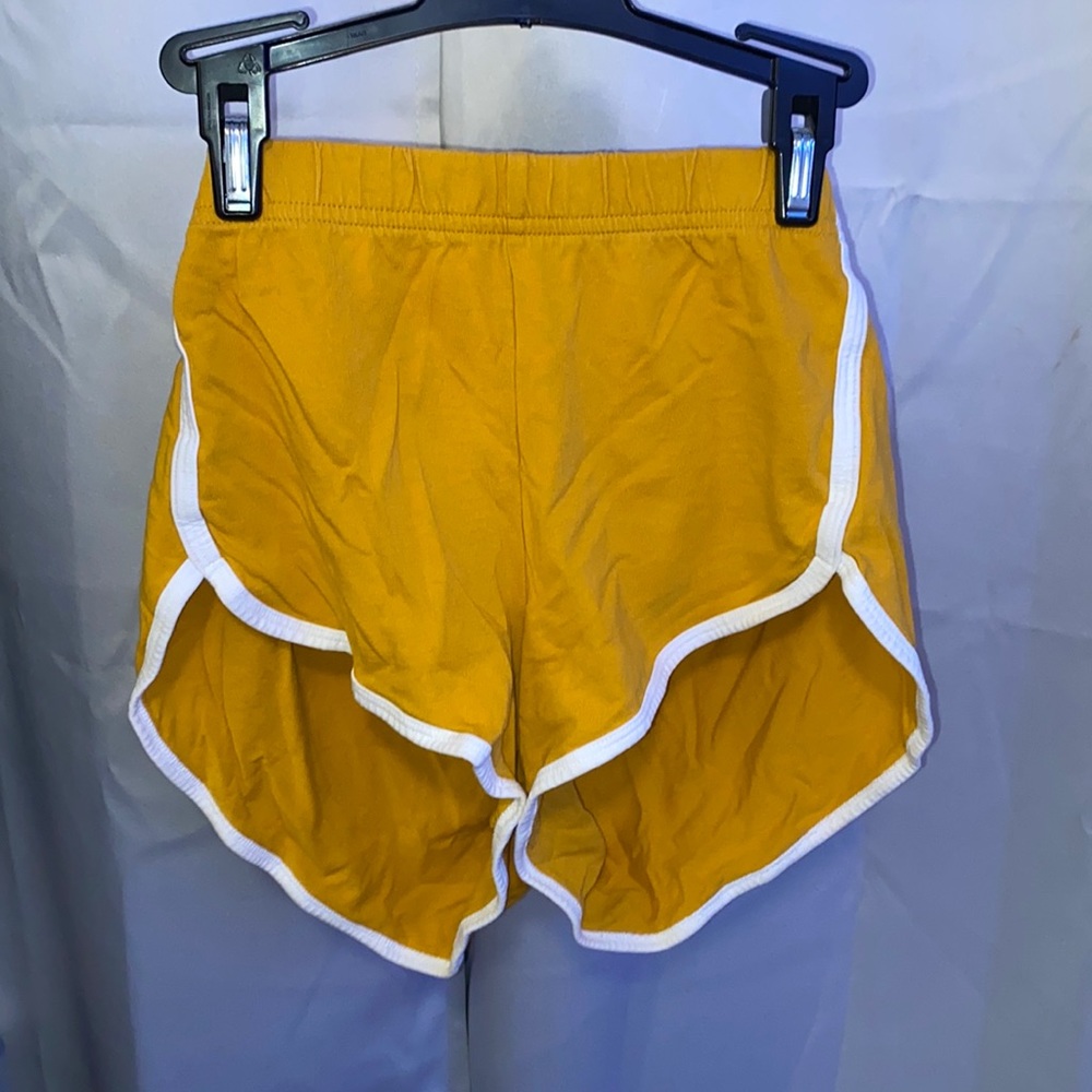 mustard yellow booty shorts